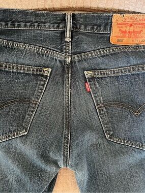 Levi's 505 Straight Jeans - Dark Blue Denim